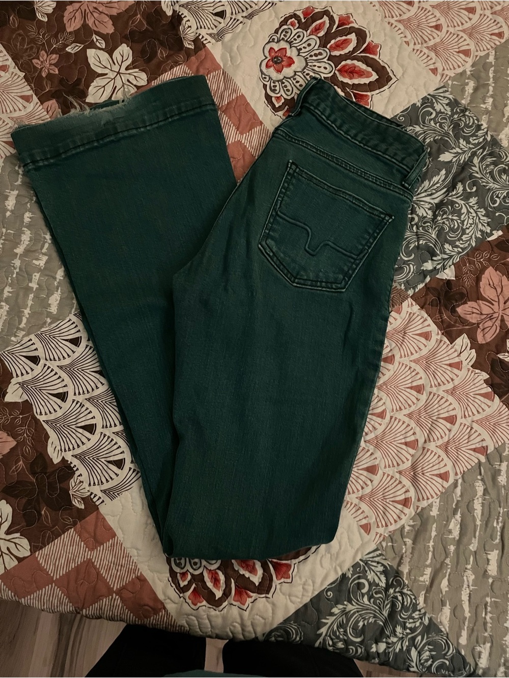 Women’s Green Denim Jeans - Classic Slim Fit
